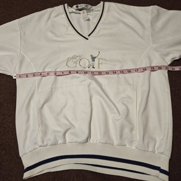 Vintage Quatum Sportswear Golf Wondbreaker Pullover White Size Med "Play Golf" - Picture 5 of 11